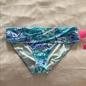 Lagoon Sarong Hipster Bikini Bottom Turquoise Oasis